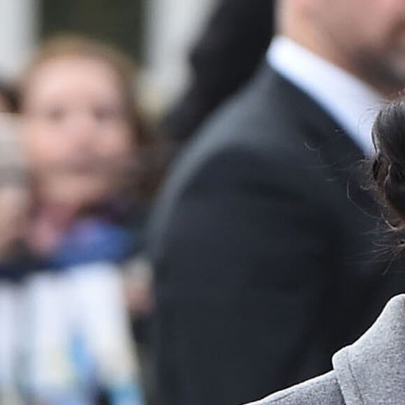 Meghan Markle, duchesse de Sussex, visite le foyer Royal Variety de "Brinsworth House", à Twickenham, Royaume Uni, le 18 décembre 2018.