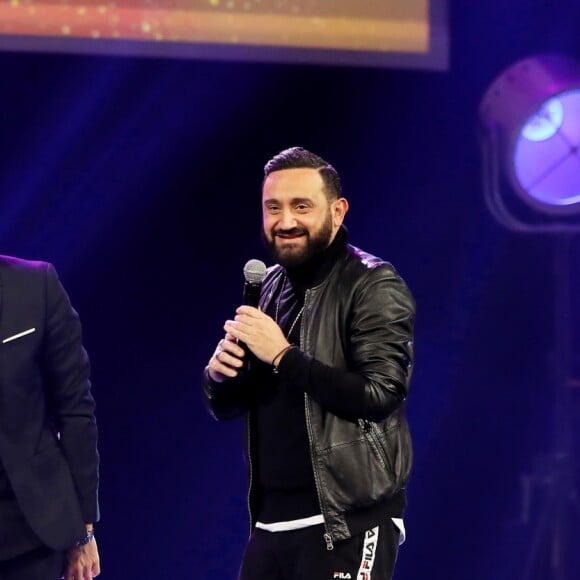 Exclusif - Gad Elmaleh, Géraldine Nakache, Ary Abittan et Cyril Hanouna - Grande soirée solidarité de l'Appel national pour la tsédaka, autour du parrain Gad Elmaleh, au palais des Congrés à Paris, le 17 décembre 2018. © Dominique Jacovides/Bestimage