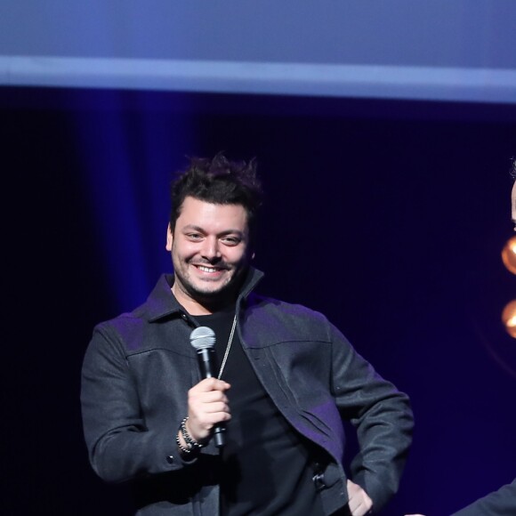 Exclusif - Gad Elmaleh et Kev Adams - Grande soirée solidarité de l'Appel national pour la tsédaka, autour du parrain Gad Elmaleh, au palais des Congrés à Paris, le 17 décembre 2018. © Dominique Jacovides/Bestimage