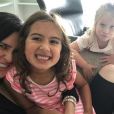 Rumer Willis avec ses deux petites soeurs Mabel et Evelyn (février 2018)