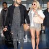 Britney Spears et son compagnon Sam Asghari arrivent à l'aéroport de New York (JFK) le 13 mai 2018.