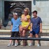Exclusif - Britney Spears et ses enfants Jayden et Sean visitent Buckingham Palace et les autres attractions touristiques, accompagnés par deux gardes du corps. Londres, le 3 août 2018.