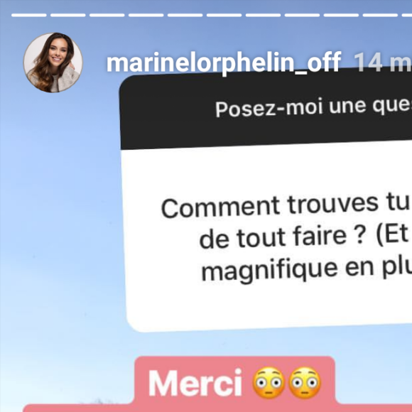 Marine Lorphelin répond aux questions des internautes sur Instagram, 5 janvier 2019