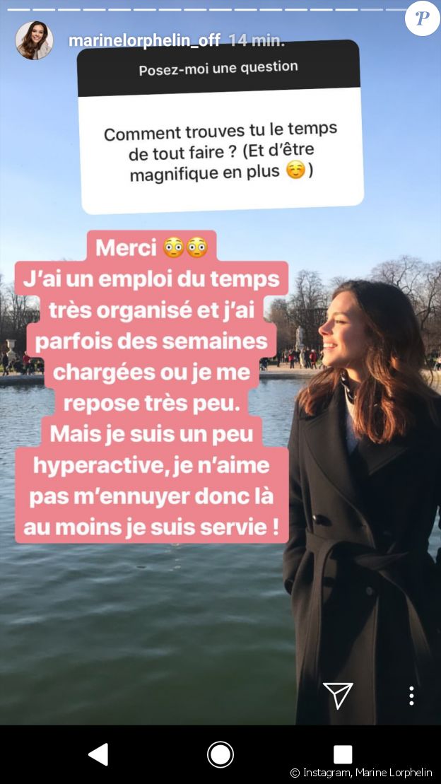 Marine Lorphelin répond aux questions des internautes sur Instagram, 5 janvier 2019