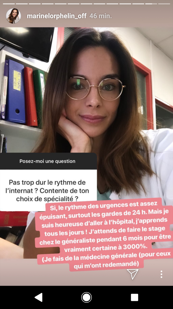 Marine Lorphelin répond aux questions des internautes sur Instagram, 5 janvier 2019