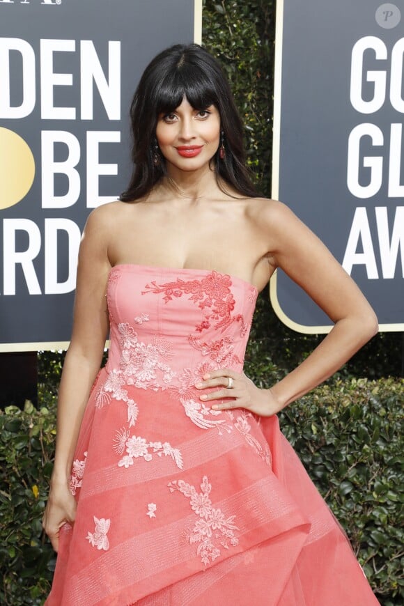 Jameela Jamil - Photocall de la 76ème cérémonie annuelle des Golden Globe Awards au Beverly Hilton Hotel à Los Angeles, le 6 janvier 2019.
