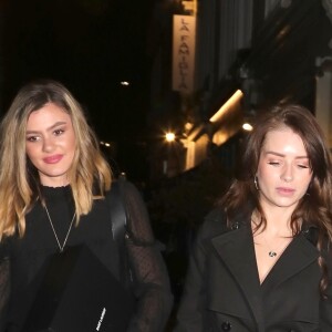 Lottie Moss fête son 21ème anniversaire avec sa demi-soeur Kate et sa mère Inga au restaurant "La Famiglia" à Londres, le 9 janvier 2019.