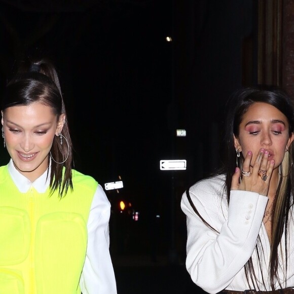 Bella Hadid et Jesse Jo Stark arrivent au dîner Chrome Hearts & Louis Vuitton à New York, le 9 janvier 2019.