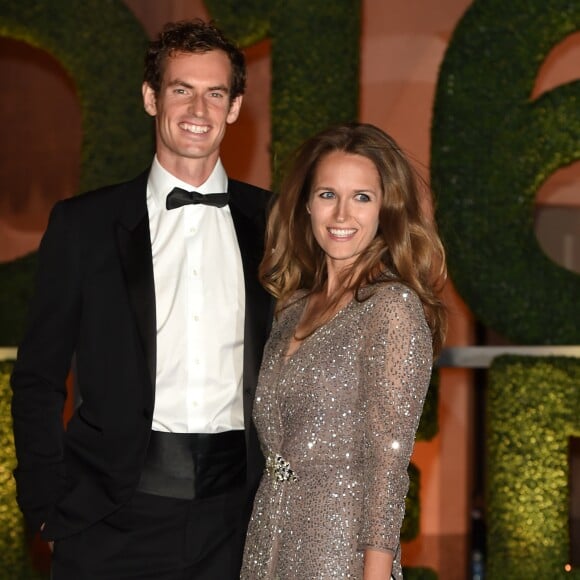 Andy Murray et sa femme Kim Sears lors du dîner de gala en l'honneur des vainqueurs du tournoi de Wimbledon 2016, Serena Williams et Andy Murray victorieux, au Guildhall à Londres le 10 juillet 2016.