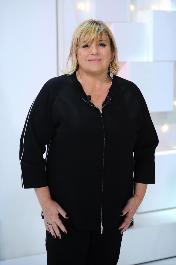 Exclusif - Michèle Bernier - Enregistrement de l'émission "Vivement Dimanche" présentée par M.Drucker et diffusée le 13 janvier 2019 sur France 2. Le 17 décembre 2018 © Guillaume Gaffiot / Bestimage