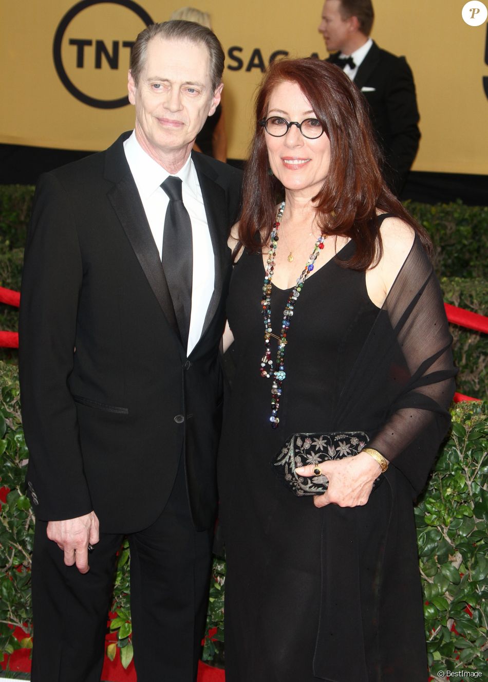 Steve Buscemi et sa femme Jo Andres - Screen Actors Guild Awards à l&#039;auditorium &quot;The Shrine&quot; à Los Angeles, le 25 janvier 2015.