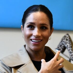 Meghan Markle, duchesse de Sussex, enceinte, en visite auprès de l'association Smart Works, à Londres le 10 janvier 2019.