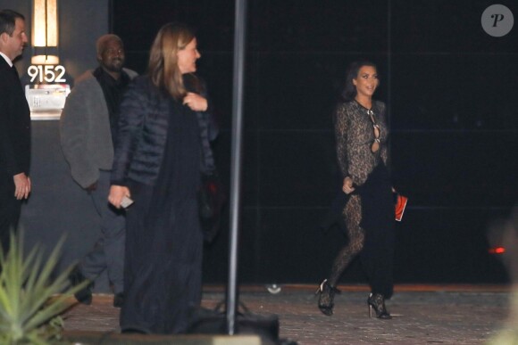 Kanye West et Kim Kardashian - Soirée d'anniversaire de John Legend (40 ans) à Beverly Hills. Le 12 janvier 2019.