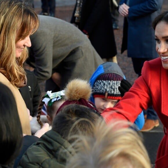 Le prince Harry, duc de Sussex, et Meghan Markle, duchesse de Sussex, enceinte, lors d'une visite à Birkenhead le 14 janvier 2019.