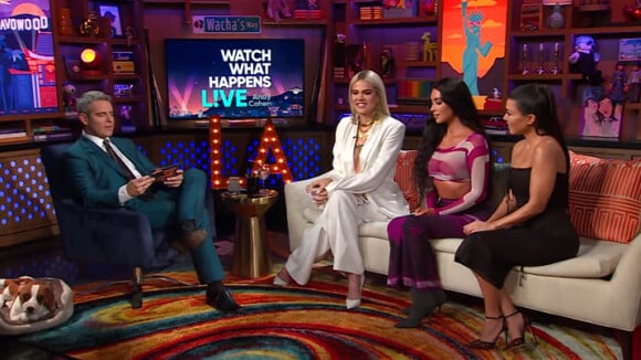 Khloé, Kim et Kourtney Kardashian dans l'émission "Watch What Happens Live" avec Andy Cohen le 14 janvier 2019