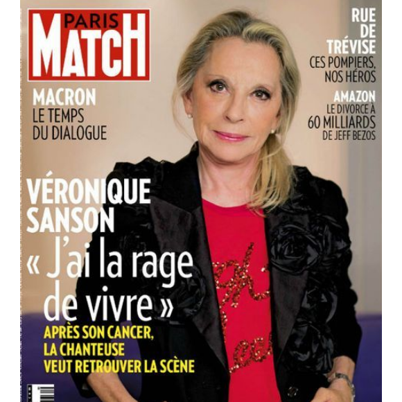 Véronique Sanson en couverture du magazine "Paris Match" en kiosque le 17 janvier 2019