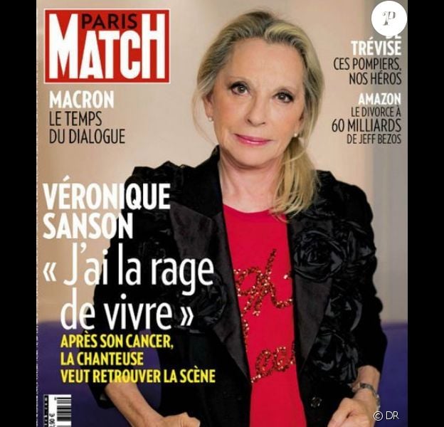 Véronique Sanson en couverture du magazine "Paris Match" en kiosque le 17 janvier 2019