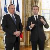 Le président Emmanuel Macron reçoit François Legault, nouveau Premier ministre du Québec, au palais de l'Elysée à Paris le 21 janvier 2019. Gilles Rolle / Pool / Bestimage