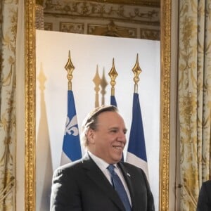 Le président Emmanuel Macron reçoit François Legault, nouveau Premier ministre du Québec, au palais de l'Elysée à Paris le 21 janvier 2019. Gilles Rolle / Pool / Bestimage