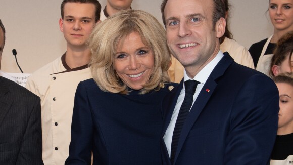 Brigitte et Emmanuel Macron inaugurent les nouveaux salons de l'Élysée