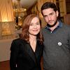 Exclusif - Isabelle Huppert et son fils Lorenzo Chammah - UniFrance décerne le "French Cinema Award" à Isabelle Huppert au ministère de la culture à Paris, France, le 16 janvier 2017. Le prix à été créé par UniFrance avec le soutien de la Cristallerie Saint-Louis pour distinguer 3 à 4 fois par an une personnalité, française ou étrangère de l'industrie cinématographique, ayant contribué par son action ou sa carrière au rayonnement du cinéma français dans le monde.© Veeren/Bestimage