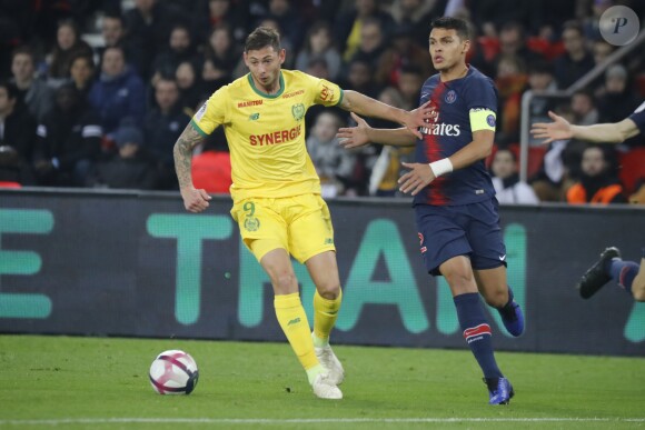 Emiliano Sala sous le maillot du FC Nantes contre le Paris Saint-Germain en Ligue 1 le 22 décembre 2018.