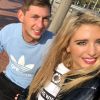 Emiliano Sala et Berenice Shkair, photo publiée par le mannequin argentin sur son compte Twitter le 22 janvier 2019, au lendemain de la disparition du footballeur à bord d'un avion qui le menait de Nantes à Cardiff.