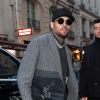 Chris Brown arrive au défilé Y-3 à Paris le 17 janvier 2019.