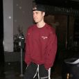 Exclusif - Justin Bieber arrive sous la pluie au restaurant Craig à West Hollywood, Los Angeles, le 16 janvier 2019