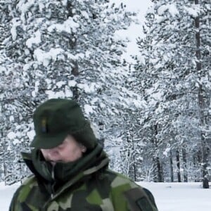 La princesse Victoria de Suède en visite dans un bataillon de chasseurs et une unité hivernale de l'armée à Arvidsjaur, en Laponie, le 23 janvier 2019 par -26°C.