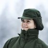 La princesse Victoria de Suède en visite dans un bataillon de chasseurs et une unité hivernale de l'armée à Arvidsjaur, en Laponie, le 23 janvier 2019 par -26°C.