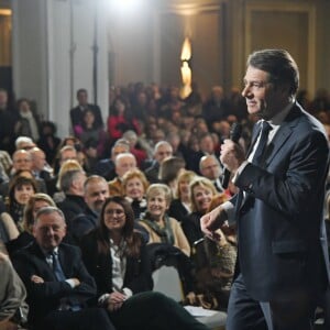 Exclusif - Christian Estrosi, le maire de Nice, et sa femme, Laura Tenoudji Estrosi durant la traditionnelle cérémonie des Voeux des Amis du Maire au Palais de la Méditerrnée à Nice le 28 janvier 2019. © Bruno Bebert/Bestimage