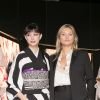 Hikari Mori, Kate Moss et Shido Nakamura à la cérémonie d'ouverture de l'exposition "Kimono Roboto" à Tokyo, le 30 novembre 2017.