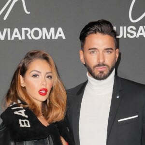 Nabilla Benattia et son fiancé Thomas Vergara - Lancement du 13ème CR Fashion Book de Carine Roitfeld en collaboration avec LuisaViaRoma à la Monnaie de Paris, le 1er octobre 2018. © Veeren/CVS/Bestimage  Carine Roitfeld is celebrating the launch of the CR Fashion Book Issue 13 during the fashion week in Paris, France, on October 1st 201801/10/2018 - Paris