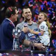 Tom Brady fête la victoire des New England Patriots au Super Bowl LIII à Atlanta. Le 3 février 2019.