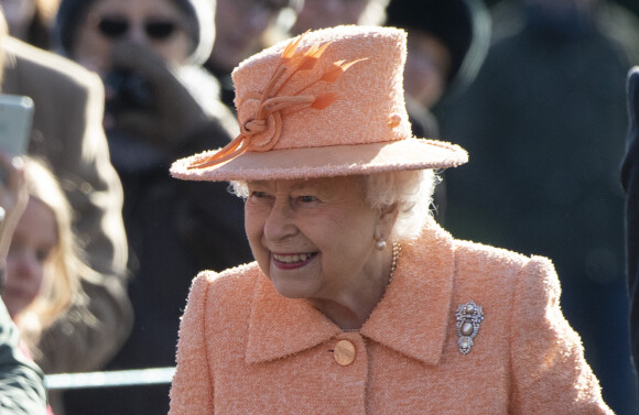 La reine Elisabeth II d'Angleterre se rend à la messe à West Newton le 3 février, 2019.