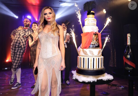 Clara Morgane sur la scène du Oh César (César Palace) avec son spectacle "le Cabaret de Clara Morgane", le soir de son anniversaire. Paris, le 25 Janvier 2019.