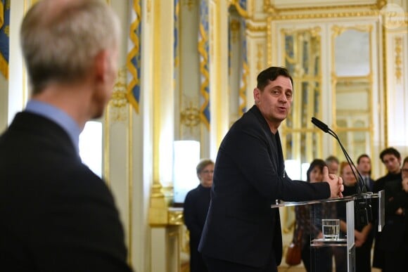 Remise des insignes de chevalier de l'Ordre national de la Légion d'Honneur au metteur en scène Olivier Py au ministère de la Culture à Paris, le 6 février 2019. © Giancarlo Gorassini/Bestimage