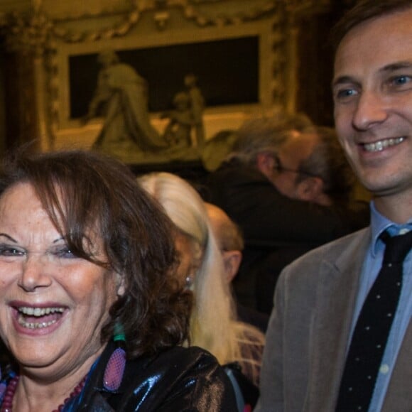 Jacques Perrin et Claudia Cardinale - Installation de Jacques Perrin à l'Academie des beaux-arts sous la coupole de l'Institut de France à Paris le 6 février 2018. © Cyril Moreau/Bestimage