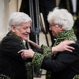 Jacques Perrin et Jean-Jacques Annaud - Installation de Jacques Perrin à l'Academie des beaux-arts sous la coupole de l'Institut de France à Paris le 6 février 2018. © Cyril Moreau/Bestimage