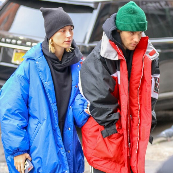 Justin Bieber et sa femme Hailey Baldwin-Bieber sont allés déjeuner au restaurant The Dutch à New York. Leur pasteur C. Lentz les a rejoint. Le 28 janvier 2019