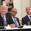Donald Trump, Satya Nadella, Jeff Bezos - Réunion avec les membres du American Technology Council à la Maison Blanche à Washington, le 19 juin 2017.