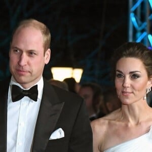 Le prince William et Catherine Kate Middleton, la duchesse de Cambridge arrivent à la 72ème cérémonie annuelle des BAFTA Awards au Royal Albert Hall à Londres, le 10 février 2019.