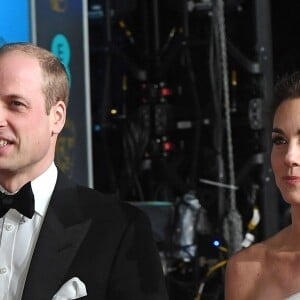 Le prince William et Catherine Kate Middleton, la duchesse de Cambridge arrivent à la 72ème cérémonie annuelle des BAFTA Awards au Royal Albert Hall à Londres, le 10 février 2019.