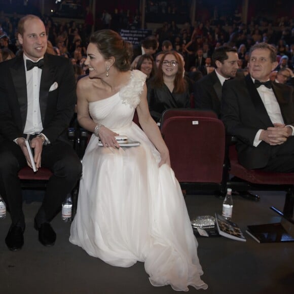 Le prince William et Catherine Kate Middleton, la duchesse de Cambridge lors de la 72ème cérémonie annuelle des BAFTA Awards au Royal Albert Hall à Londres, le 10 février 2019.