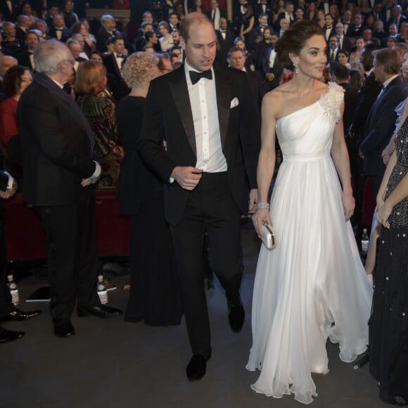 Le prince William et Catherine Kate Middleton, la duchesse de Cambridge lors de la 72ème cérémonie annuelle des BAFTA Awards au Royal Albert Hall à Londres, le 10 février 2019.