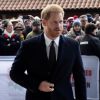 Le prince Harry, duc de Sussex, arrive au stade de Twickenham pour assister au match de rugby Angleterre France à l'occasion du tournoi de six nations à Londres le 10 février, 2019.