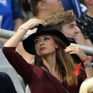 Rachel Legrain-Trapani (compagne de B.Pavard) dans les tribunes lors de la Ligue des nations opposant la France aux Pays-Bas, au Stade de France, à Saint-Denis, Seine Saint-Denis, France, le 9 septembre 2018. La France a gagné 2-1. © Cyril Moreau/Bestimage