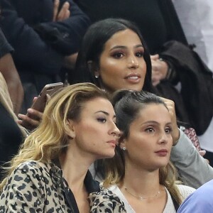 Marine Lloris (femme de H.Lloris) et Rachel Legrain-Trapani (compagne de B.Pavard) dans les tribunes du stade de France lors du match de ligue des nations opposant la France à l'Allemagne à Saint-Denis, Seine Saint-Denis, France, le 16 octobre 2018.