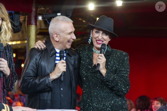 Exclusif - Jean-Paul Gaultier et Rossy de Palma - À l'occasion des 40 ans de carrière de Jean-Paul Gaultier et de sa revue spectacle « Fashion Freak Show » aux Folies Bergère, France 2 donne carte blanche au couturier français le plus célèbre du monde, qui créera pour la première fois un grand show de variétés entièrement plongé dans son univers, qui sera diffusé le samedi 13 octobre 2018 à 21 heures. Le 9 octobre 2018 © Pierre Perusseau / Bestimage